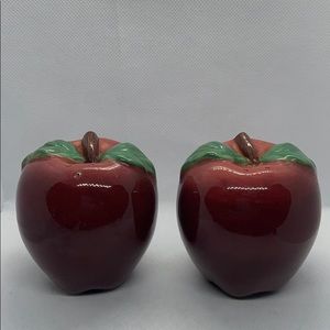 Vintage Salt & Pepper Shakers Porcelain Apples